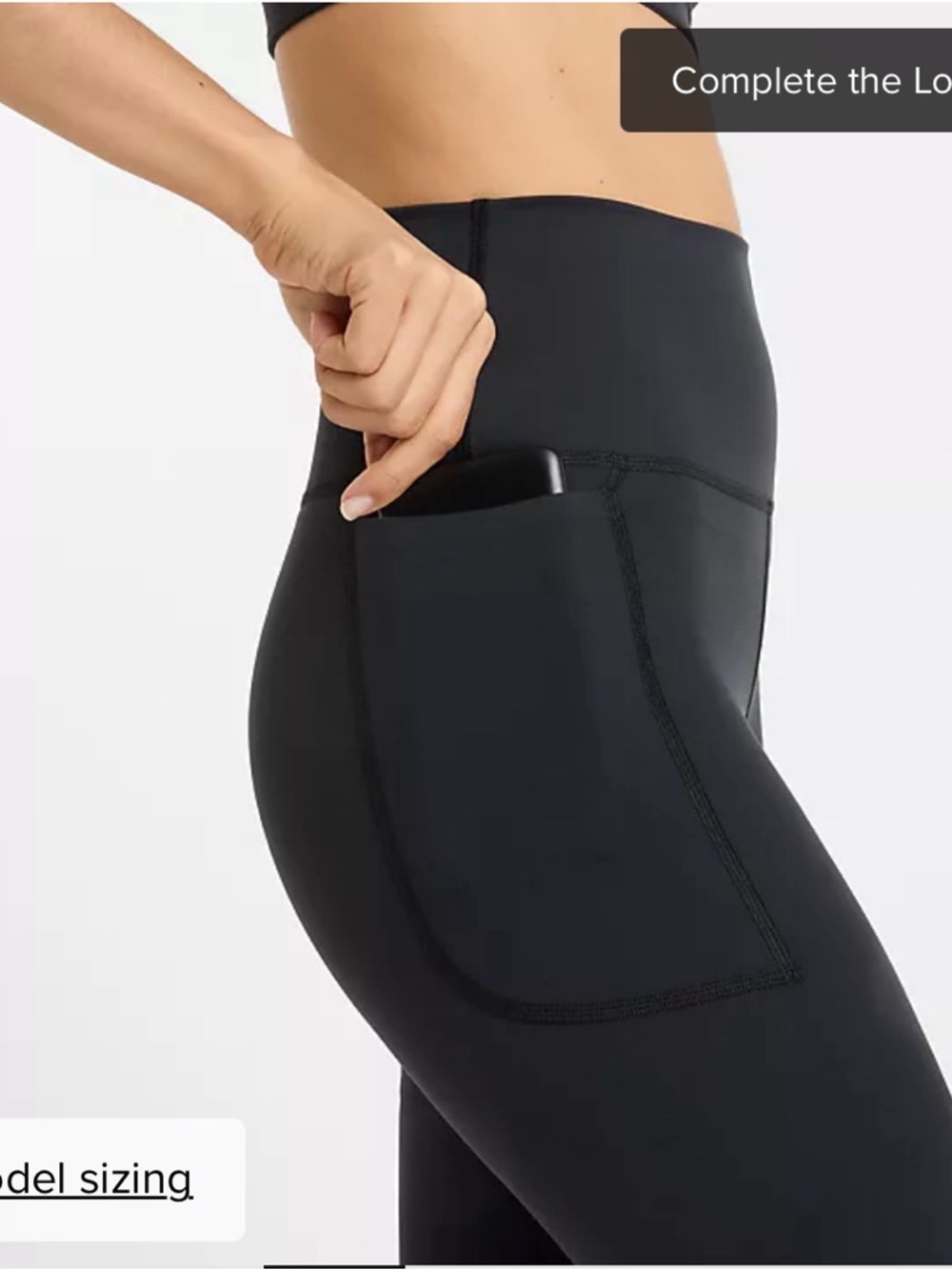 New Balance Harmony High-Rise Pocket Black Pocket Leggings 25” - Women - Picture 3 of 7